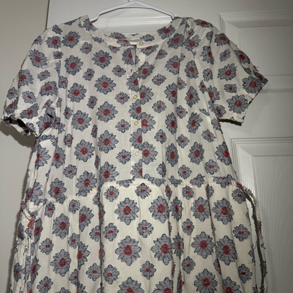 Loft Side Tie Medallion Block Midi Dress Size 6 New - Picture 6 of 8